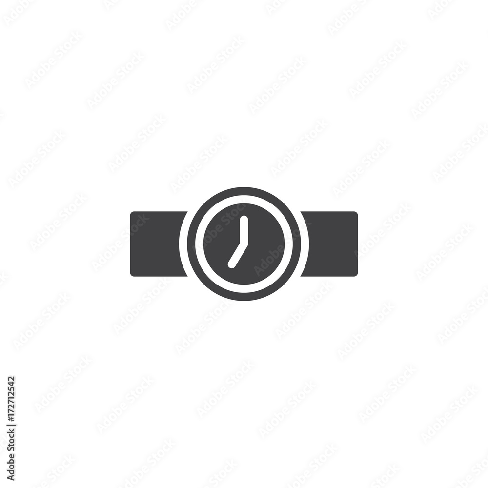 Hand watch icon vector, filled flat sign, solid pictogram isolated on white. Symbol, logo illustration. Hand watch icon vector, filled flat sign, solid pictogram isolated on white. Symbol, logo illustration.