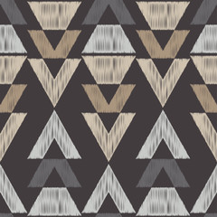 Fotobehang Boho stijl patronen Etnisch tribal patroon met retromotief  © lazininamarina