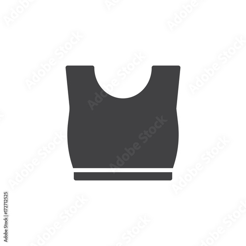 Tank top icon vector, filled flat sign, solid pictogram isolated on white. Symbol, logo illustration.