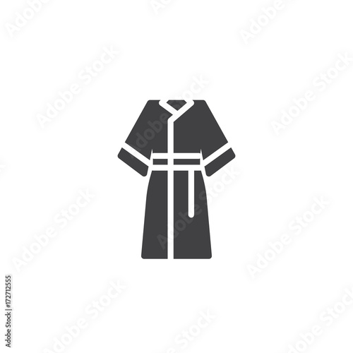 Bathrobe icon vector, filled flat sign, solid pictogram isolated on white. Symbol, logo illustration.