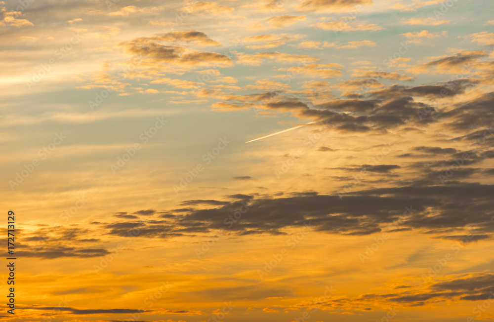 Golden sunset, high resolution background