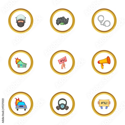 Free Download Police icons set, cartoon style - GFXLoad