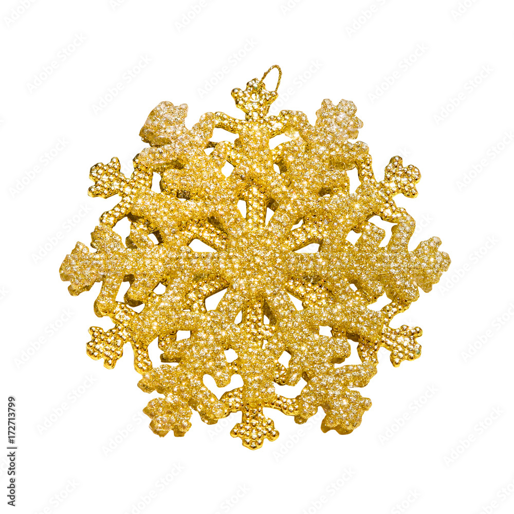 Gold snowflake isolated Gold snowflake isolated