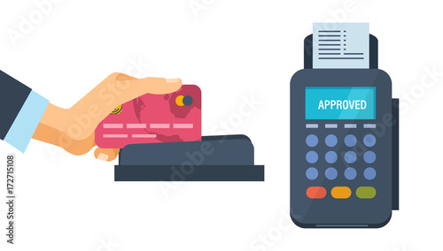 Concept of pos terminal and payments systems. Financial transactions.