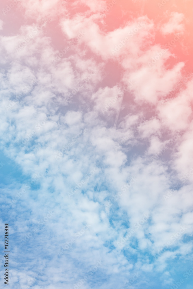 sun and cloud background with a pastel colored

