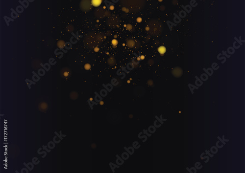 Gold abstract bokeh background. Vector illustration