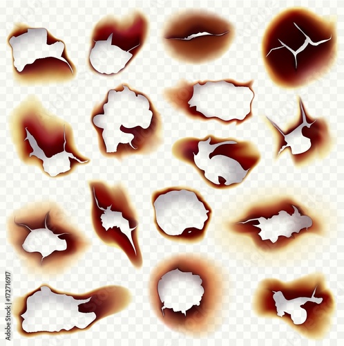 Unburnt and damaged piece of paper
