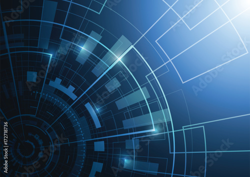 Abstract technology futuristic network connection. Vector illustration