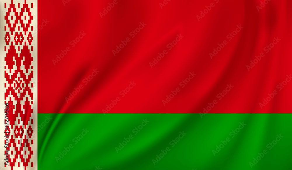 Obraz premium waving flag of Belarus