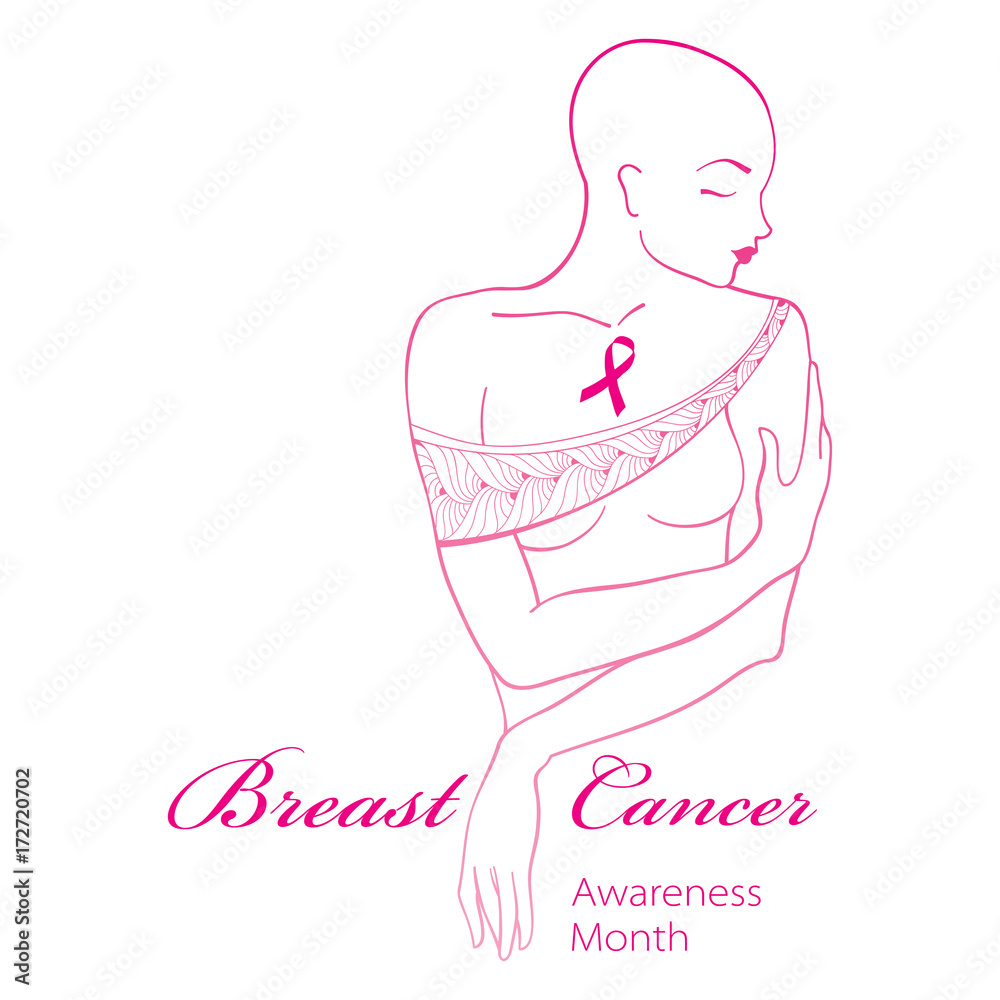 Free Vector  Hand drawn breast cancer awareness month breast types  illustration