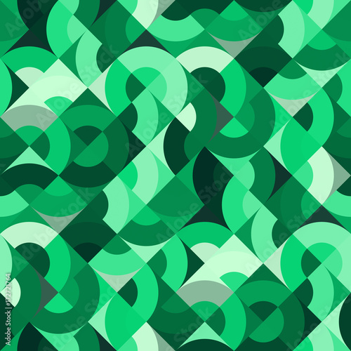 Decorative geometric shapes seamless pattern