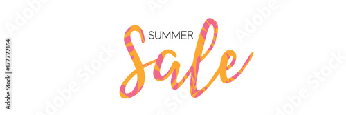 Summer sale - background with pattern and text  photo