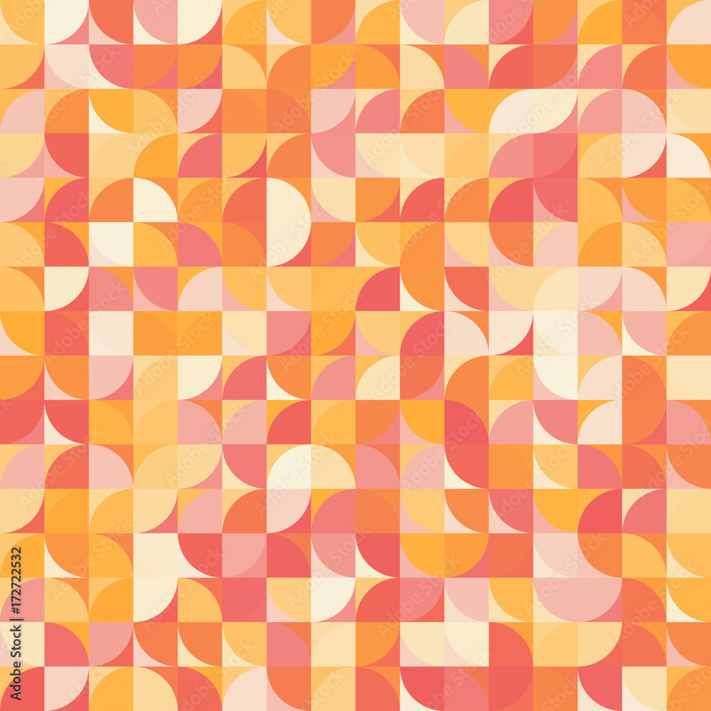 Decorative geometric shapes seamless pattern
