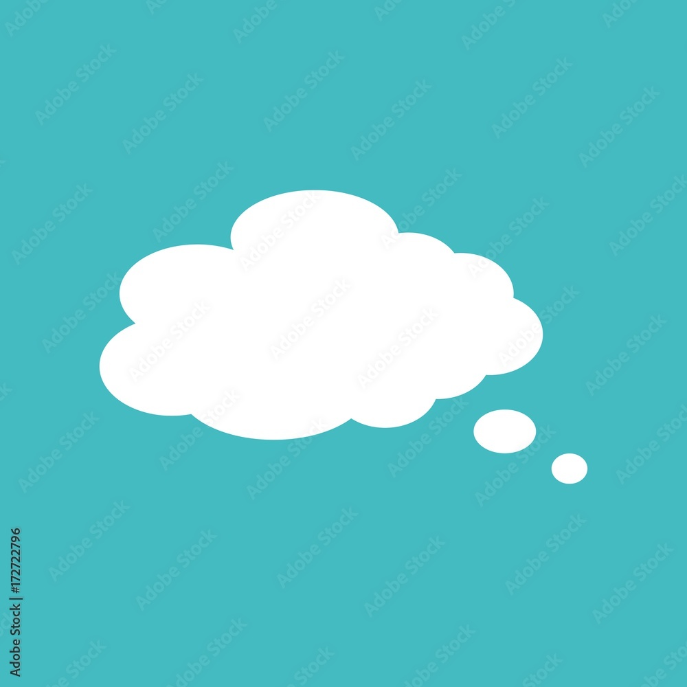 Thinking white bubble icon. Thinking white bubble icon.