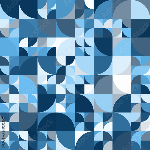 Decorative geometric shapes seamless pattern