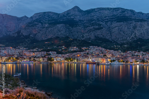 Makarska, Croatia by night