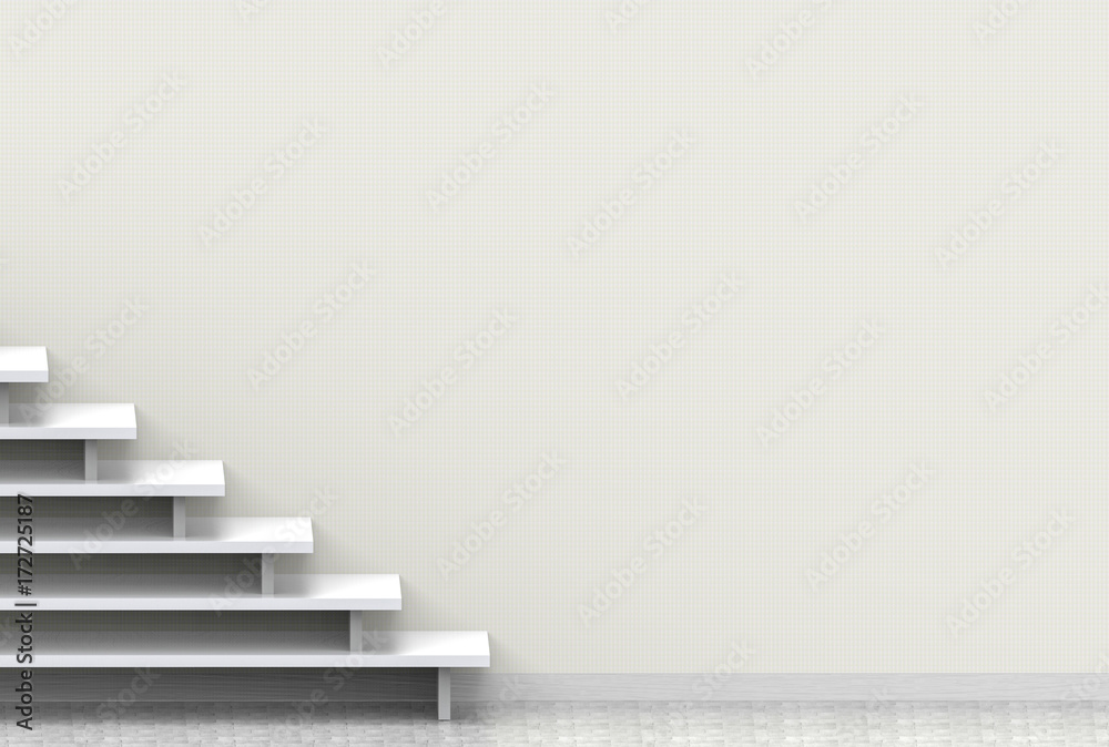 3d rendering. simple luxury stair with copy light yellow paper wall as background 3d rendering. simple luxury stair with copy light yellow paper wall as background