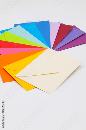 Different colored envelopes