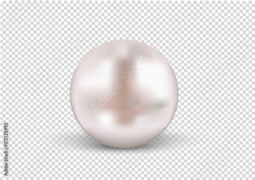 Round Pearls Necklace on transparent background photo