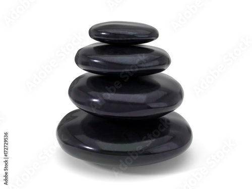 spa stones stack. 3d illustration