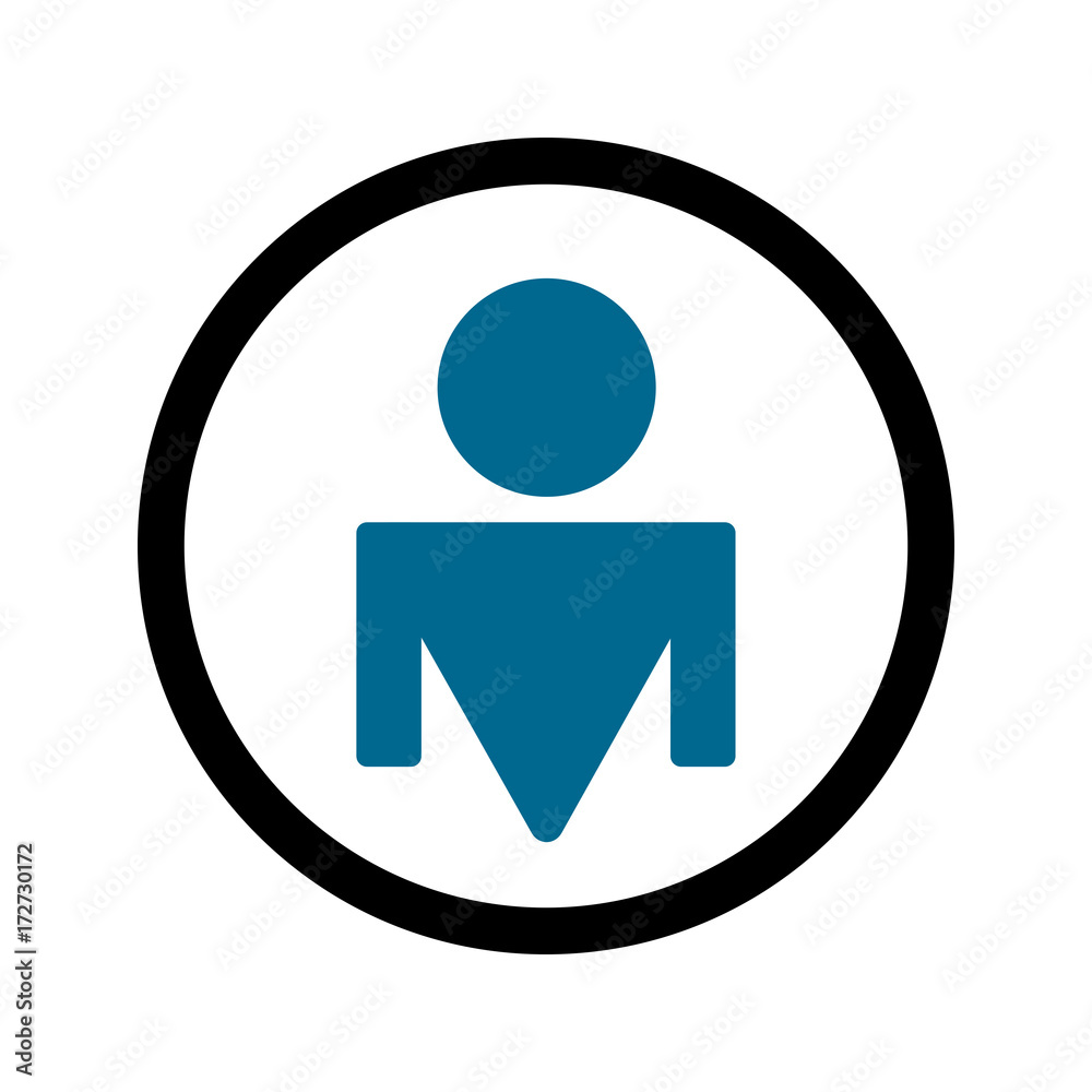 illustration of a large badge and a silhouette of a man illustration of a large badge and a silhouette of a man
