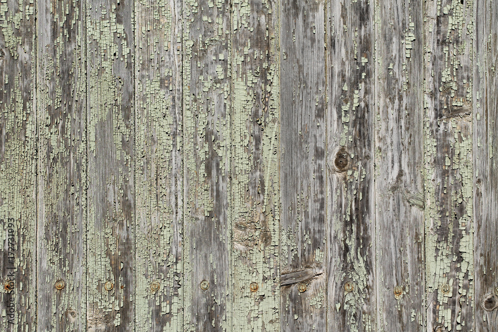 old chipped wooden plank wall for background