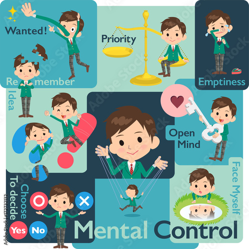 school boy Green Blazer_Mental & volition