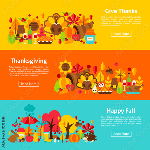 Thanksgiving Web Horizontal Banners