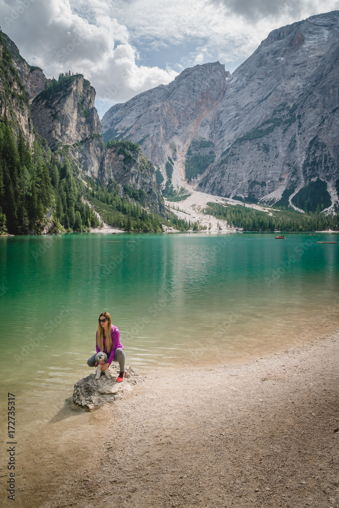 Travel together at the Lago di Braies Travel together at the Lago di Braies