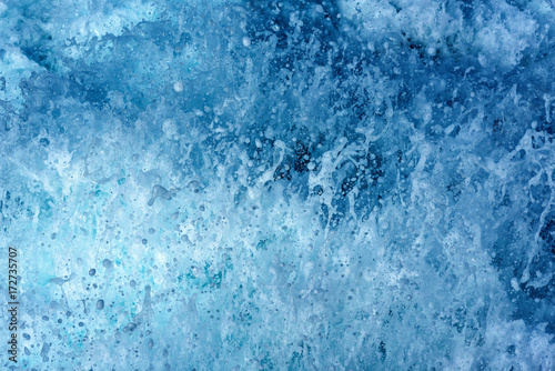 Water splash, background with water drops in blue and white