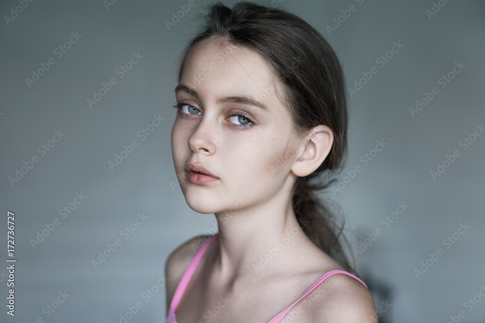 portrait of a beautiful young girl close-up portrait of a beautiful young girl close-up