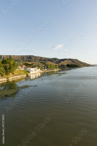 The river Ebro on its way through Mequinenza, Aragon