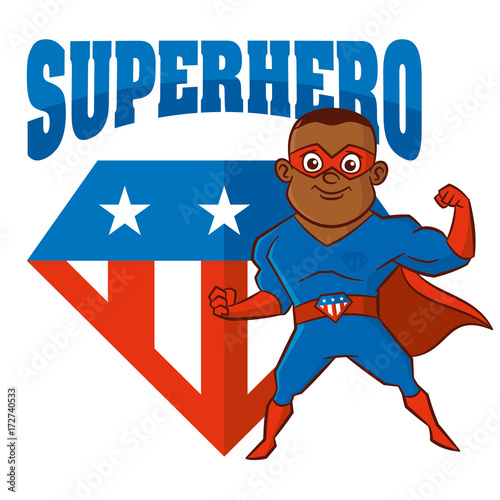 Superhero man Cartoon character