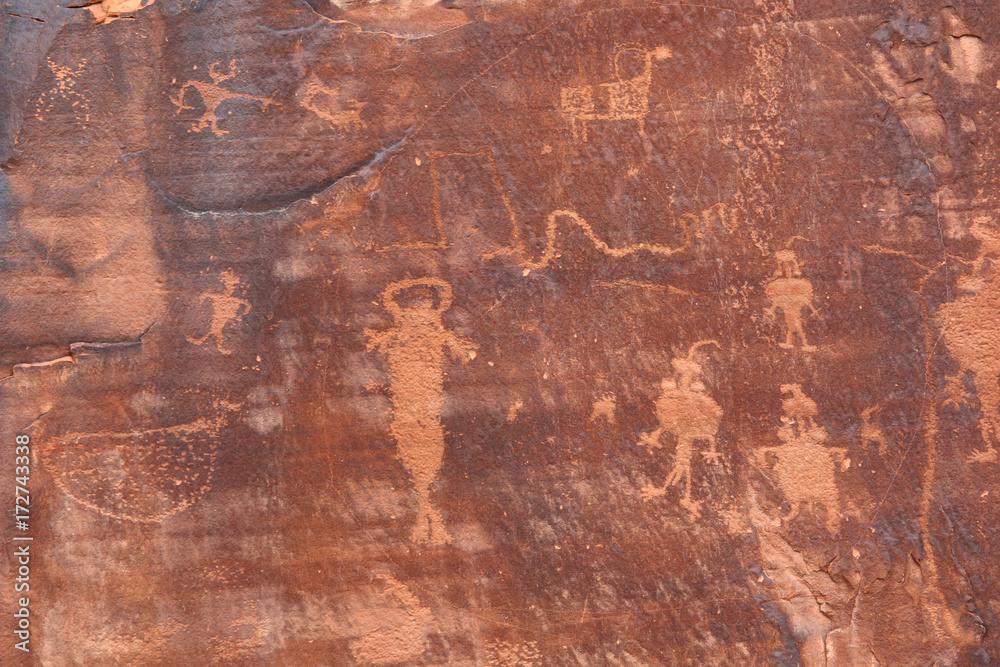 Rock Art along Hwy 279 North of Moab, Ut.  Locals call it the Potash Highway
