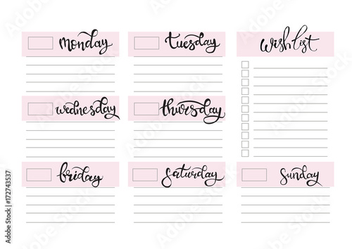 weekly planner blank template
