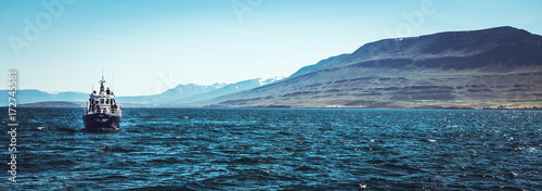 Icelandic fishing boat for whale watching.