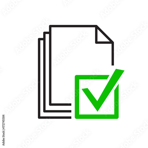 Approve File Icon. Vector illustration