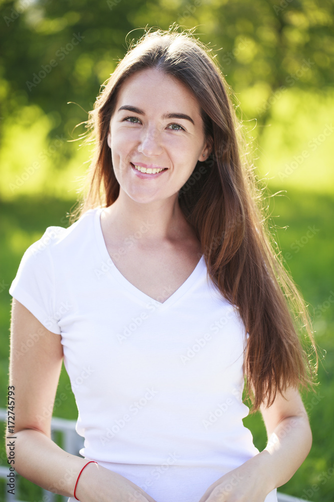 Portrait of beautiful young happy woman Portrait of beautiful young happy woman