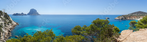 Panorama of a cove off a cliff photo