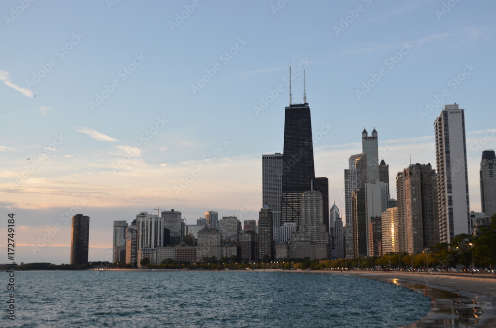 Chicago downtown from northside Chicago downtown from northside