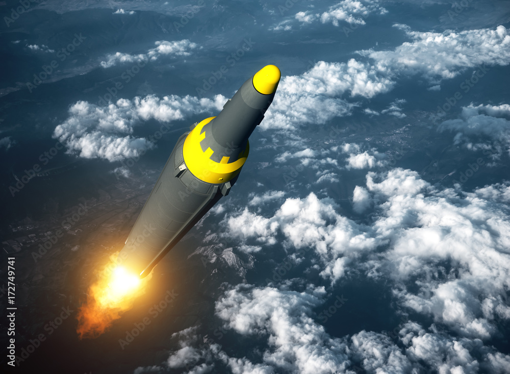 Fototapeta premium Launch Of North Korean Ballistic Missile