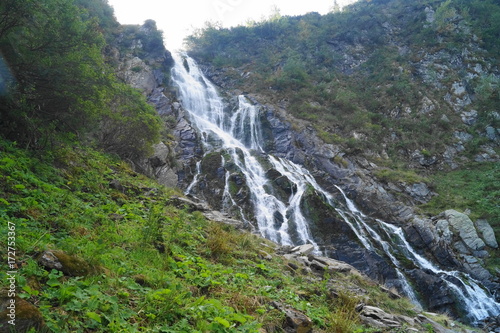 Balea waterfall in Fagaras mountains, Sibiu,Transylvania, Romania