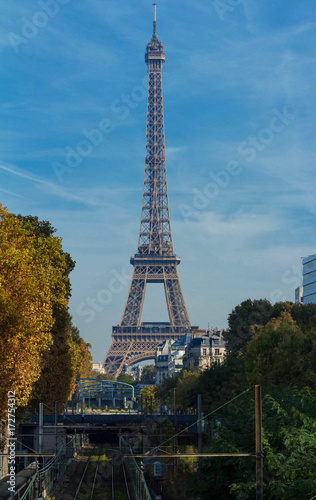 Fototapeta Naklejka Na Ścianę i Meble -  The famous Eiffel Tower ,Paris, France.