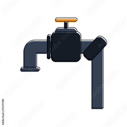 faucet with drop of water icon image vector illustration design 