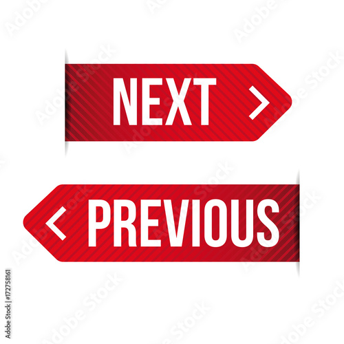 Previous next ribbon sign