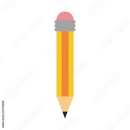 pencil with eraser icon image vector illustration design 