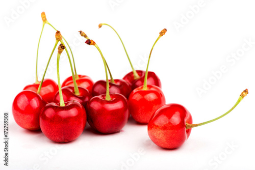 cherry on white background