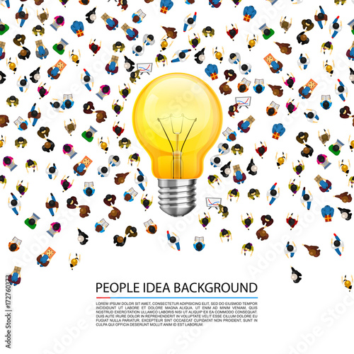 People around a llama on a white background . Vector illustration