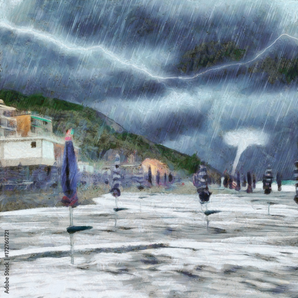  Approaching Storm Landscape Photo Paper Coastal Art