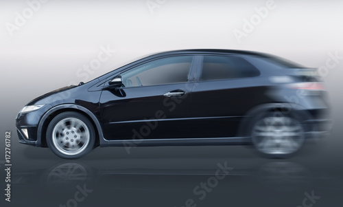 Black auto on gradient background